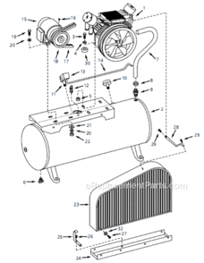 Page A Diagram and Parts List for CI15K3120H5 1998 Campbell Hausfeld Compressor